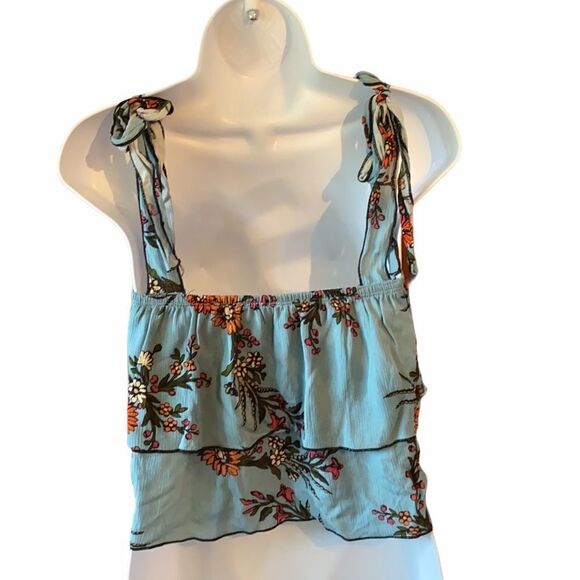 Sky and Sparrow Floral Crop Top Size XS - Picture 2 of 3